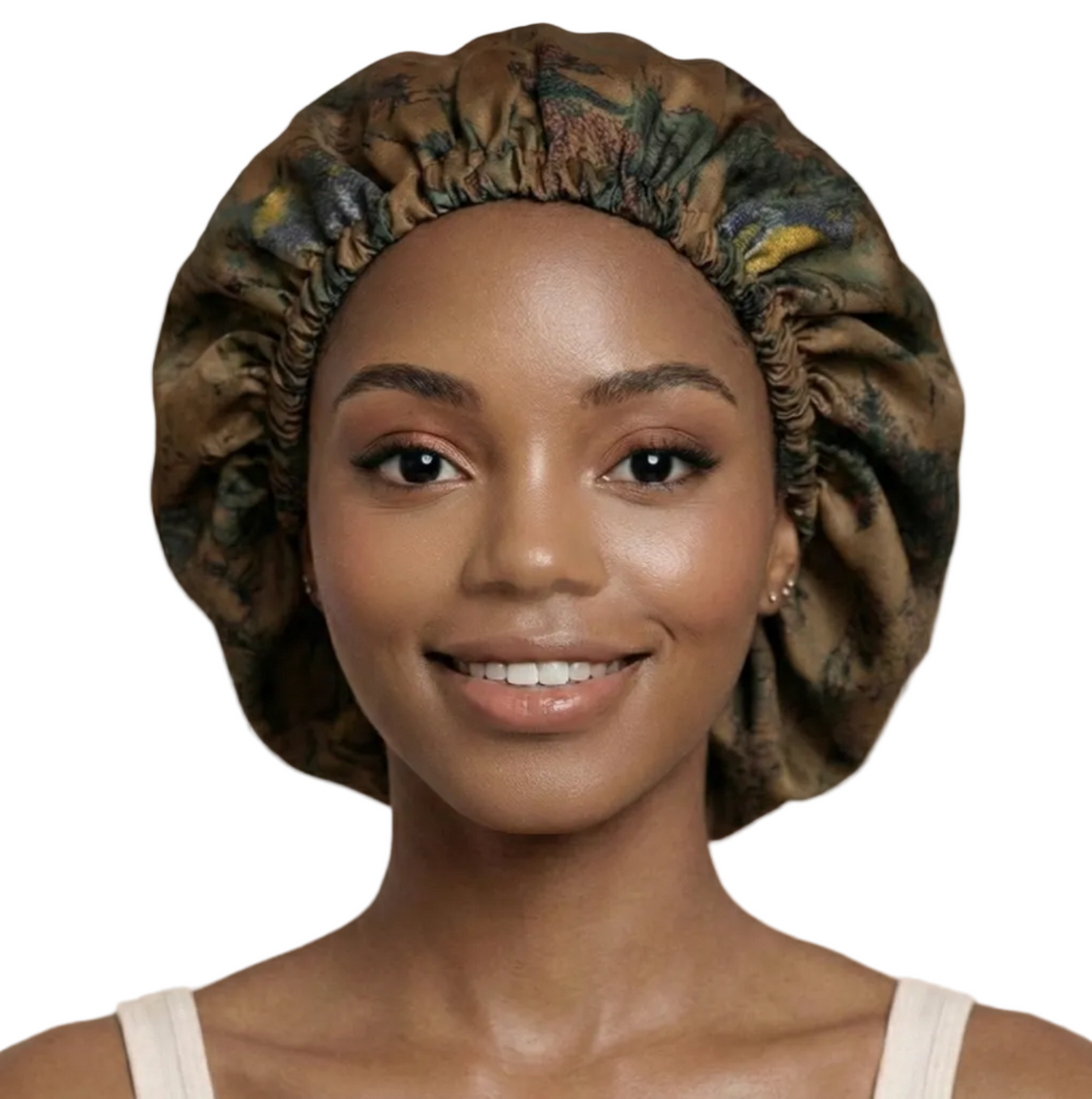 Rustic Jewel Floral Reversible Silk Hair Bonnet