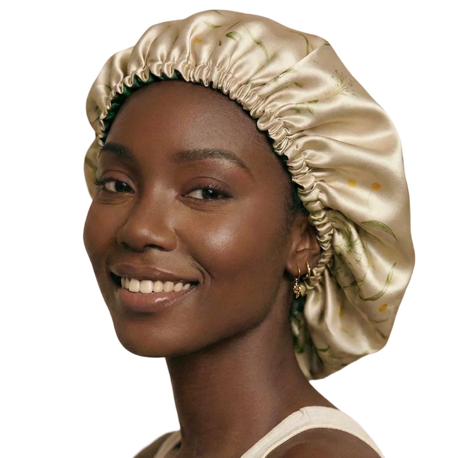 *Sample Fabric Sale* Aurabelle Reversible Silk + Satin Floral Hair Bonnet