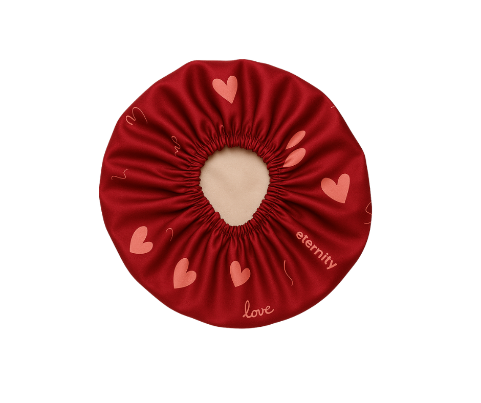 Mummy & Me Cupid's Kiss Kids Silk+Satin Hair Bonnet Set