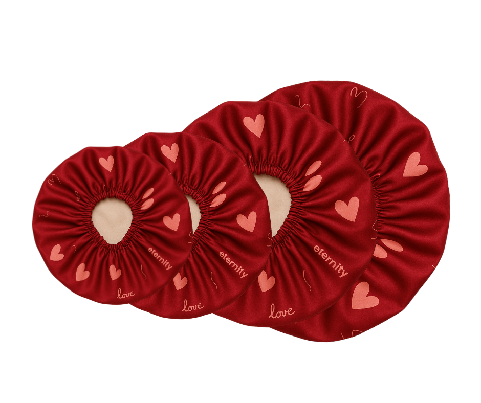 Mummy & Me Cupid's Kiss Kids Silk+Satin Hair Bonnet Set