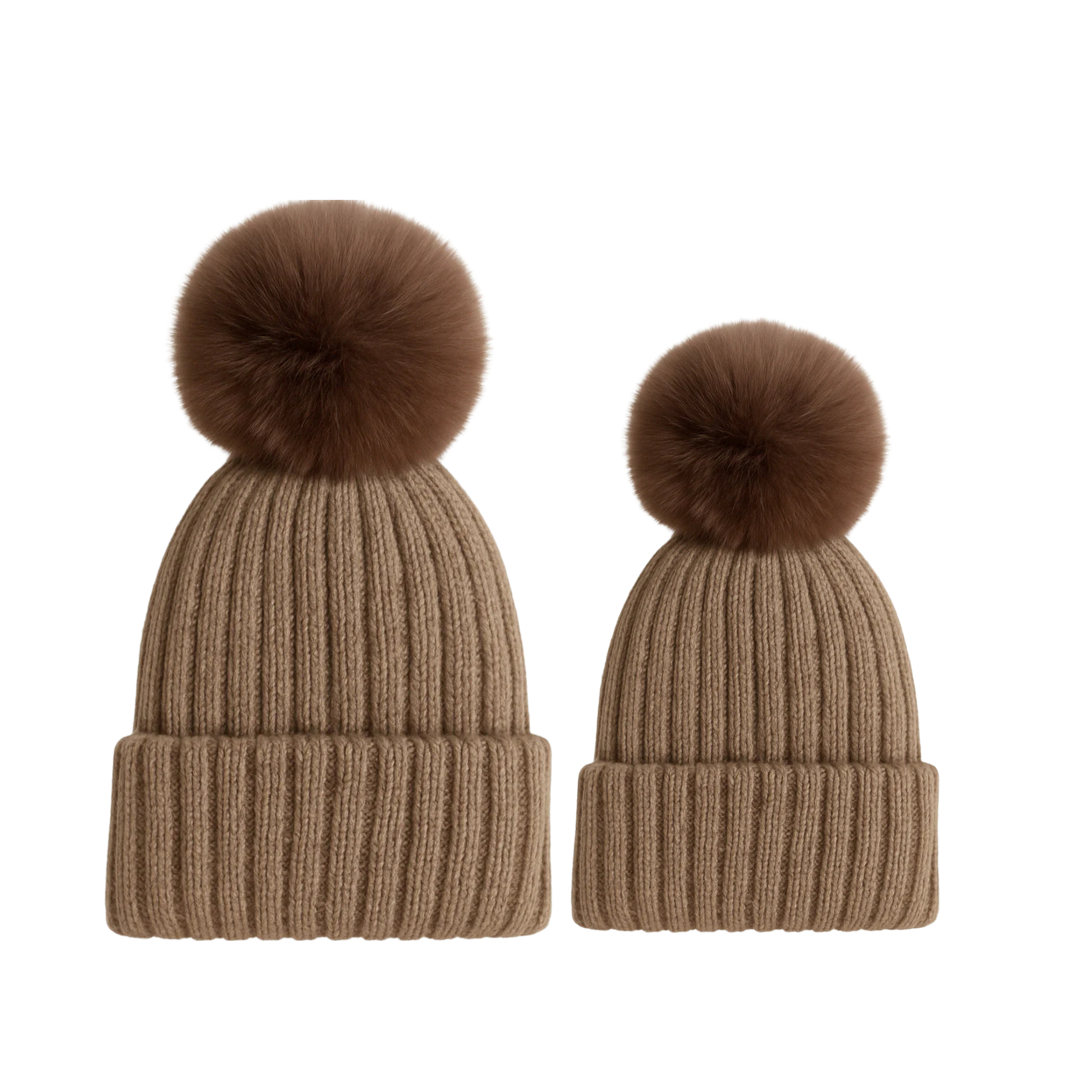 You & Me Brown Satin Lined Cashmere Beanie Hat