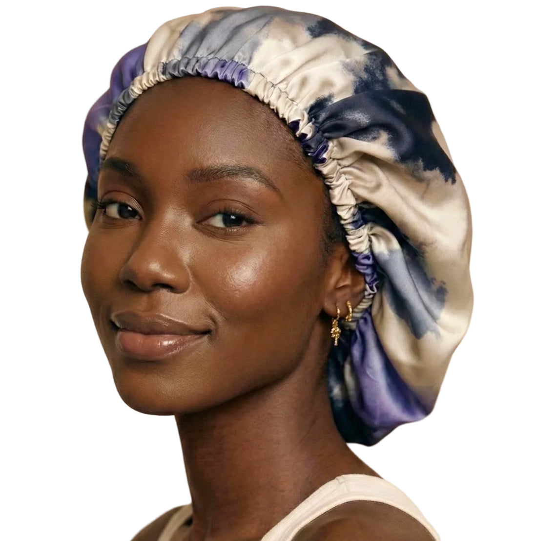 Royal Orchid Reversible Tie Dye Silk Hair Bonnet