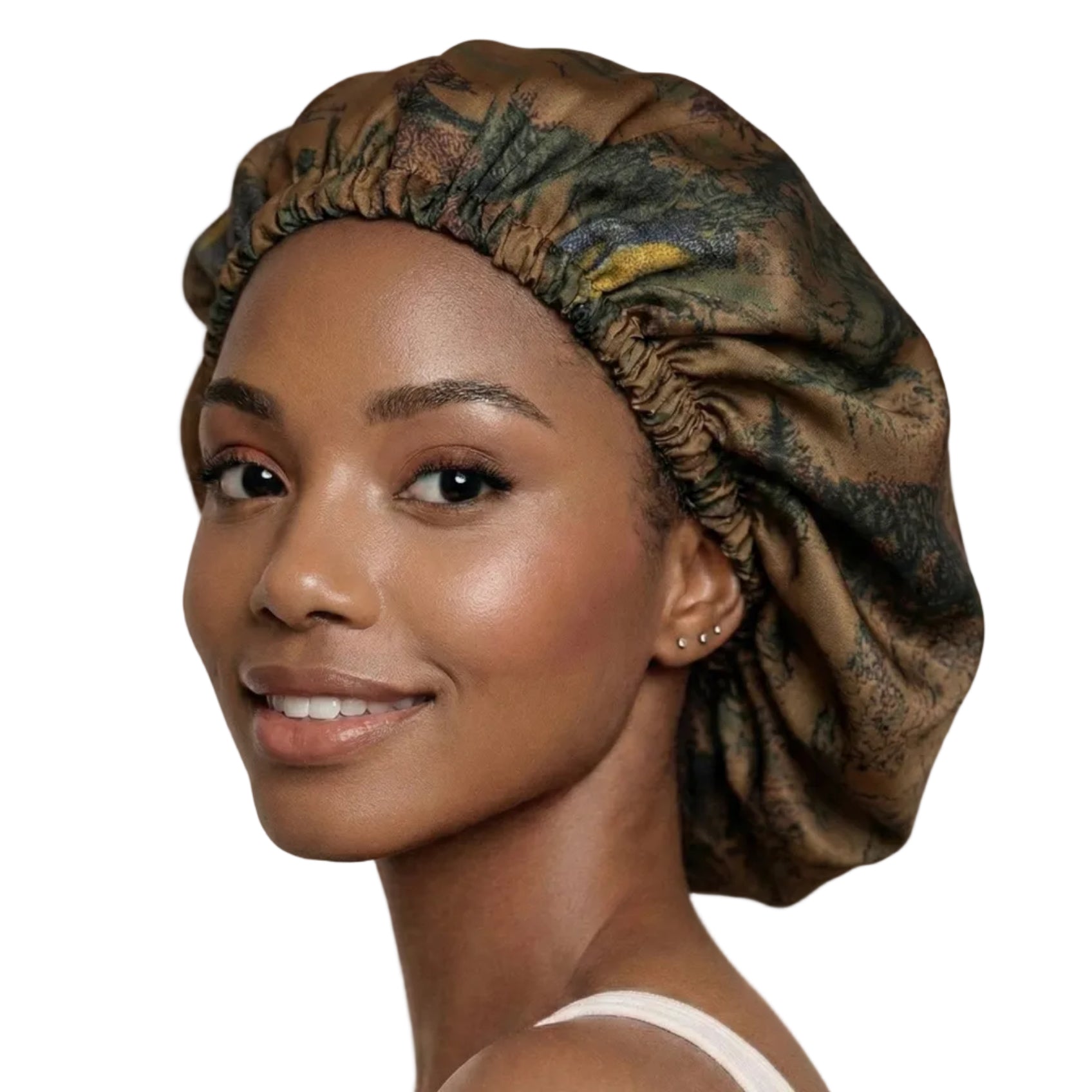 Rustic Jewel Floral Reversible Silk Hair Bonnet