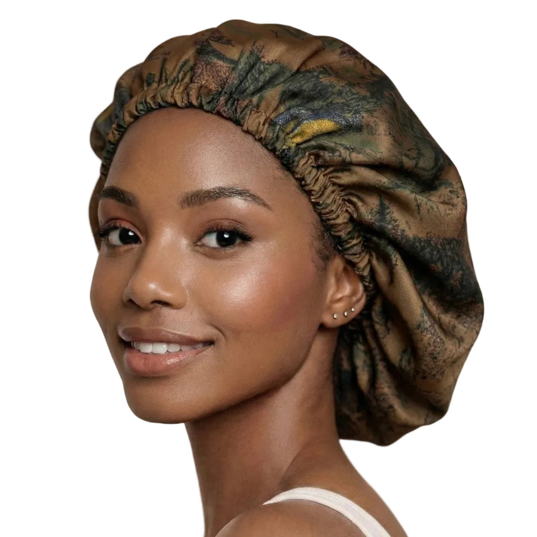 Rustic Jewel Floral Reversible Silk Hair Bonnet