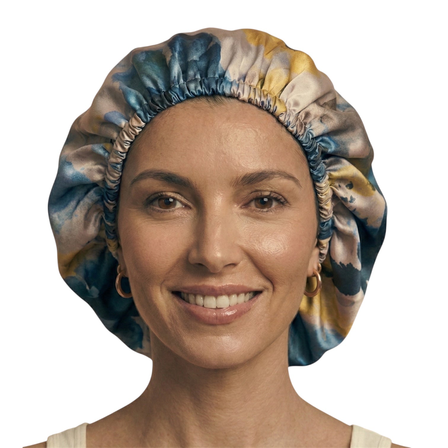 Sunset Bliss Marble Reversible Silk Hair Bonnet