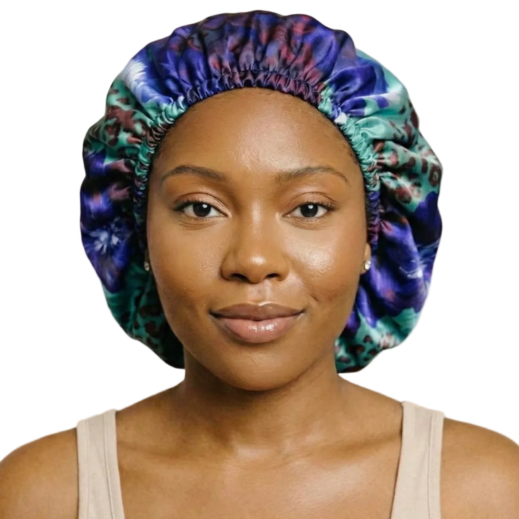 Regal Harmony Floral Reversible Silk Hair Bonnet