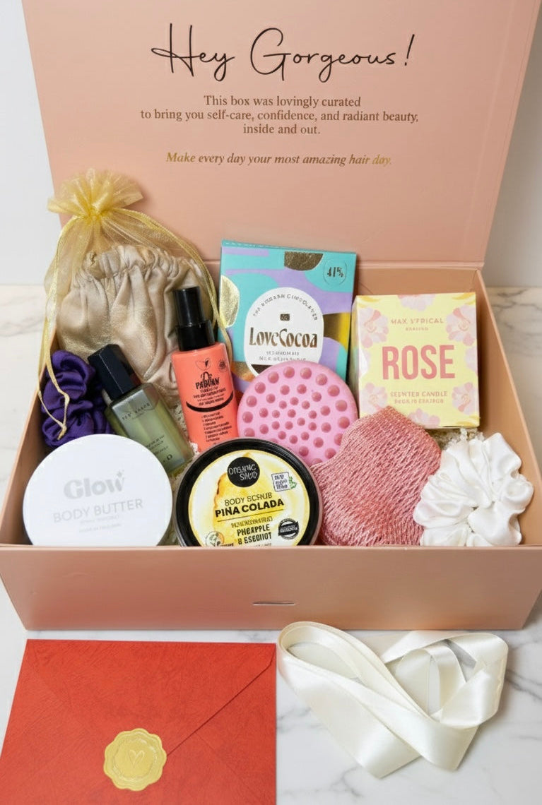 Luxury Self-Care Gift Set: 10-Piece Beauty Hamper with Silk Bonnet + Free Shipping