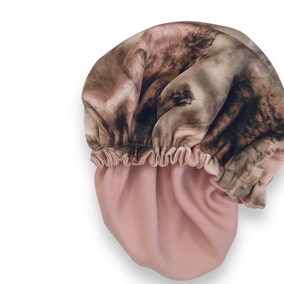 Mummy & Me Dusky Rose Kids Silk Hair Bonnet Set (