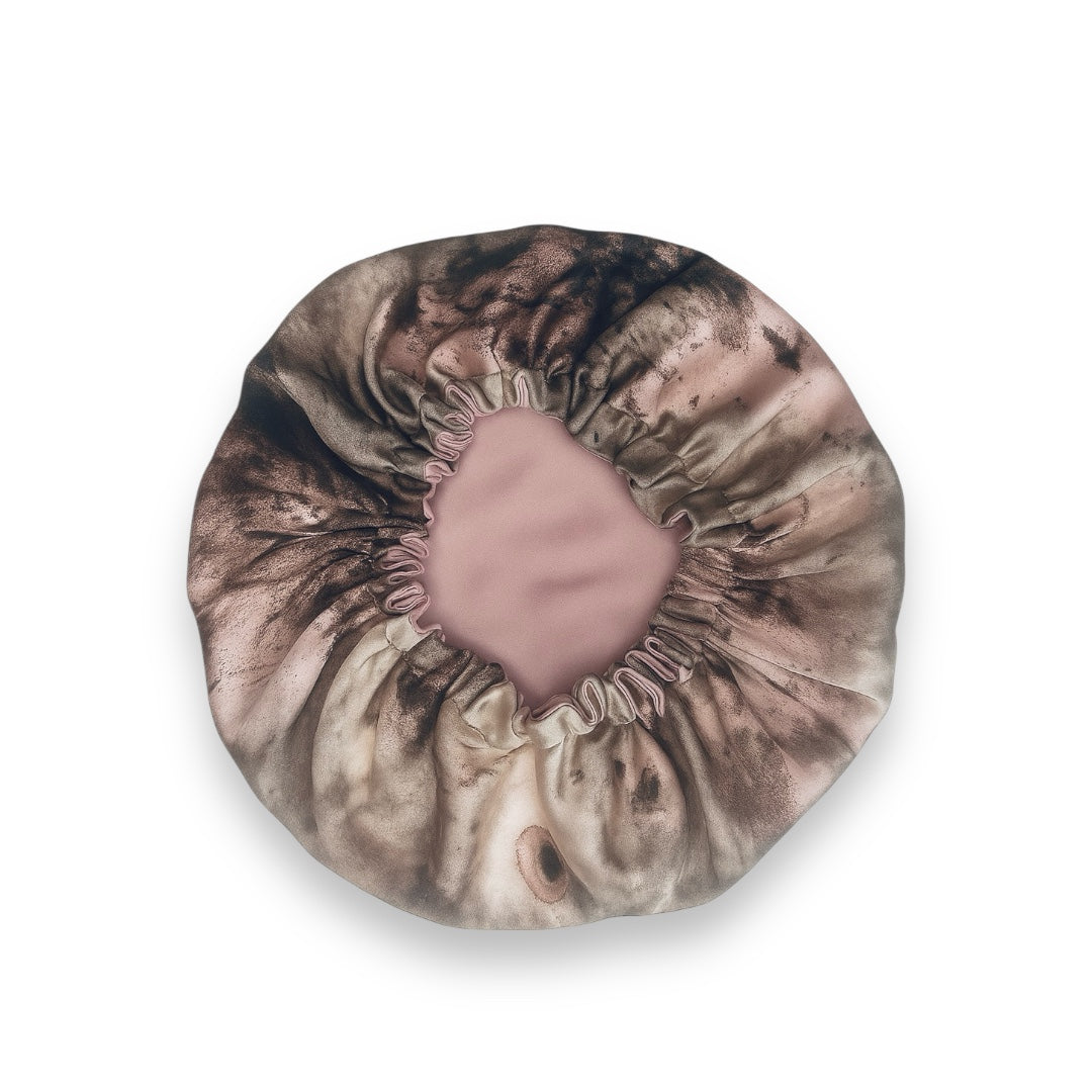 Mummy & Me Dusky Rose Kids Silk Hair Bonnet Set (