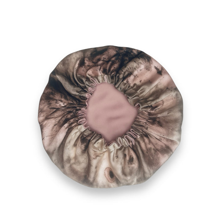 Dusky Rose Floral Kids Silk Hair Bonnet