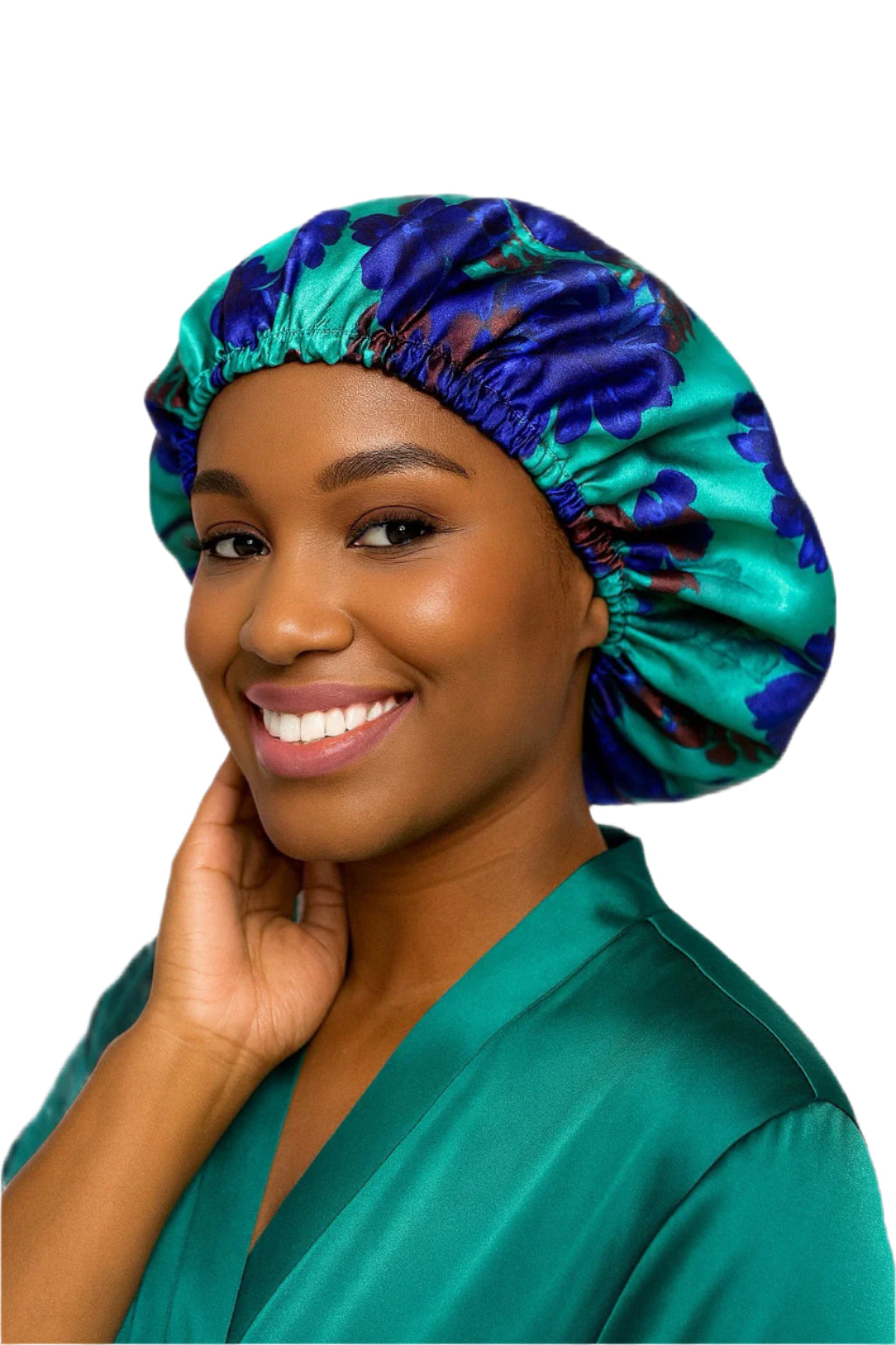 Regal Harmony Floral Reversible Silk Hair Bonnet