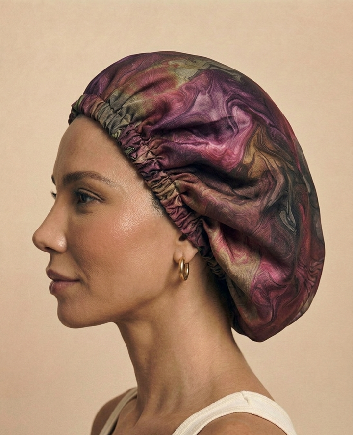 Earthly Romance Reversible Silk Hair Bonnet