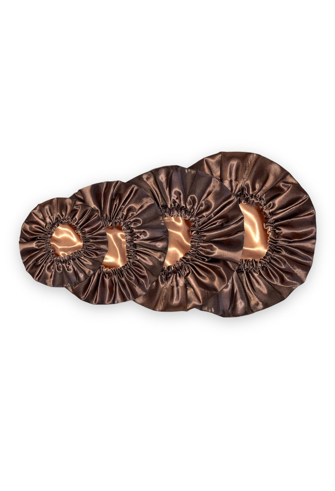 Mummy & Me Chocolate Reversible Satin Hair Bonnet Set