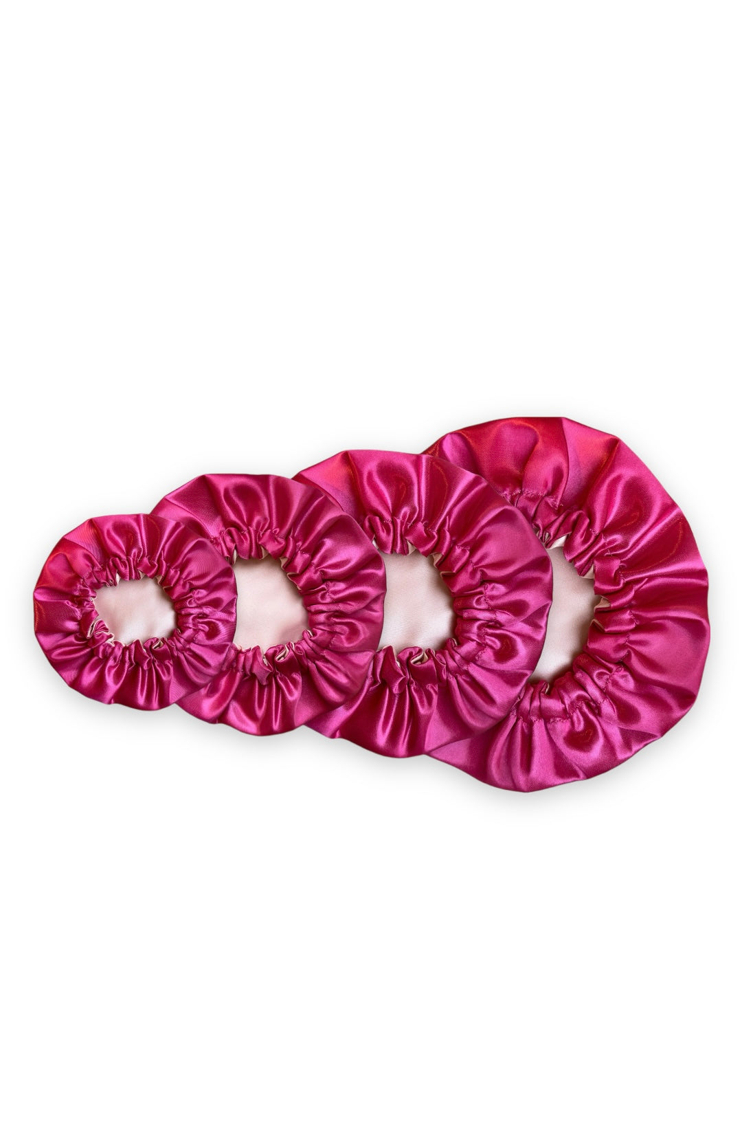 Mummy & Me Pink Reversible Satin Hair Bonnet Set