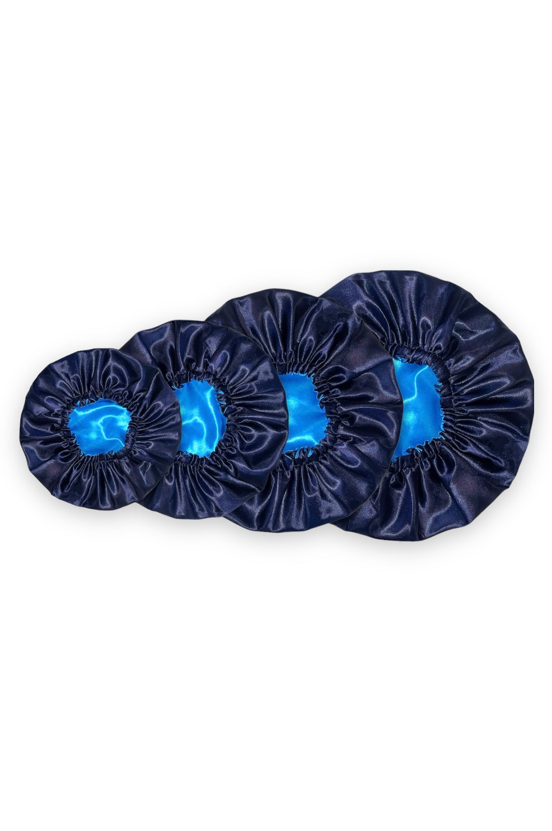 Blue Reversible Kids Satin Hair Bonnet