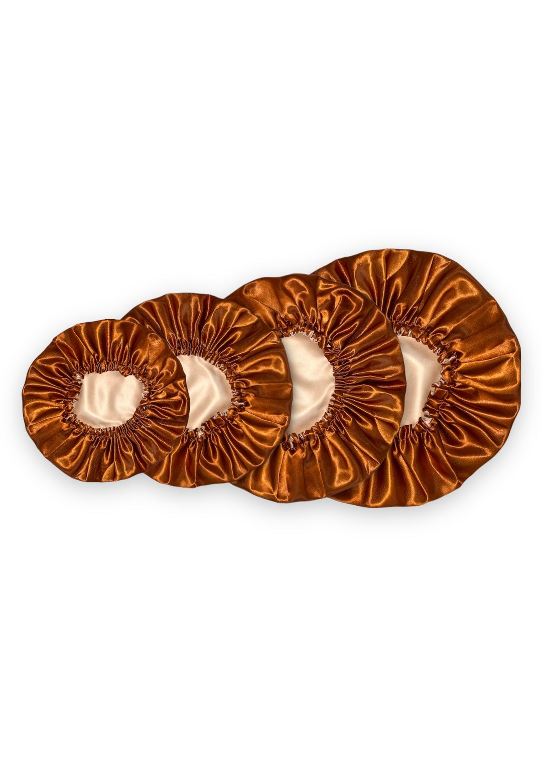 Orange Reversible Kids Satin Hair Bonnet