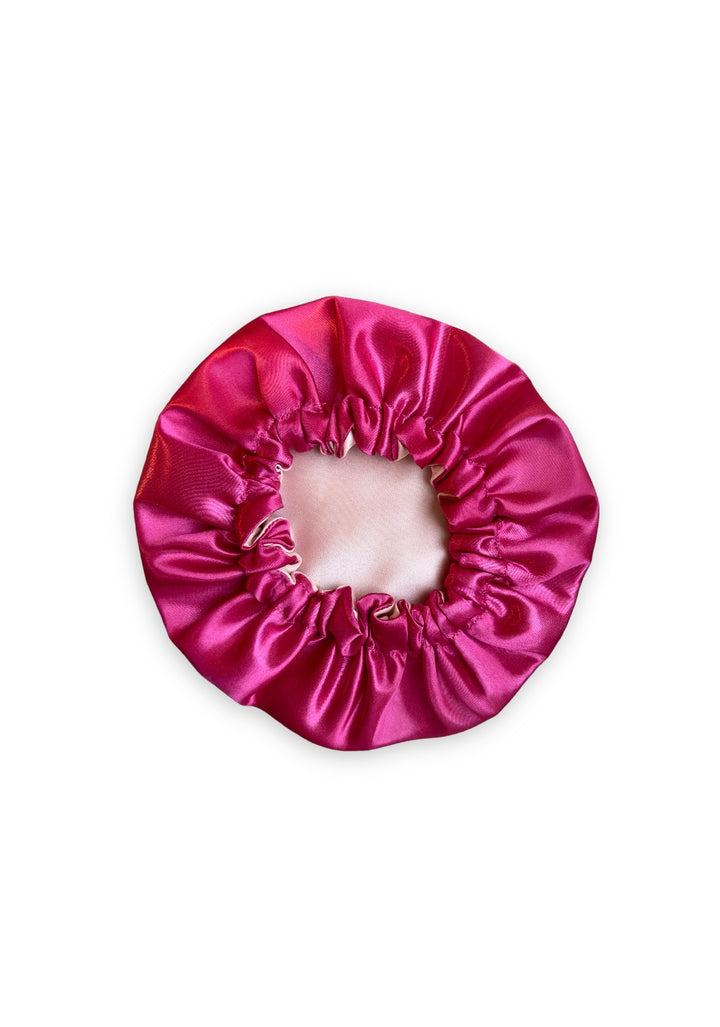 Pink Reversible Kids Satin Hair Bonnet
