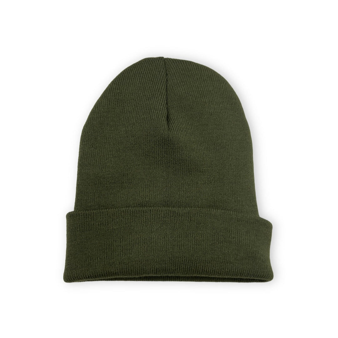 Khaki Satin Lined Beanie Hat