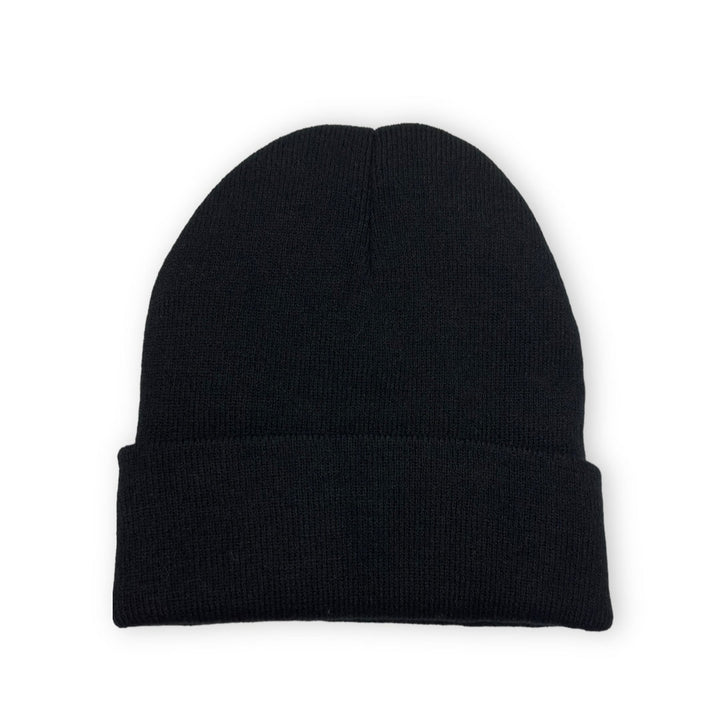 Black Satin Lined Beanie Hat