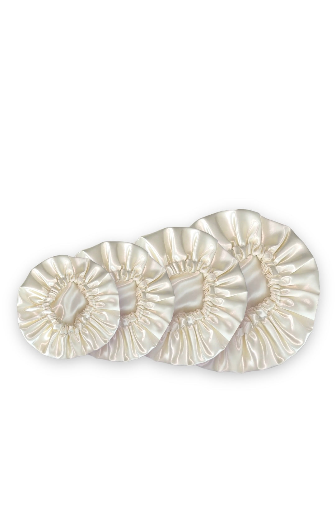 Beige Reversible Kids Satin Hair Bonnet