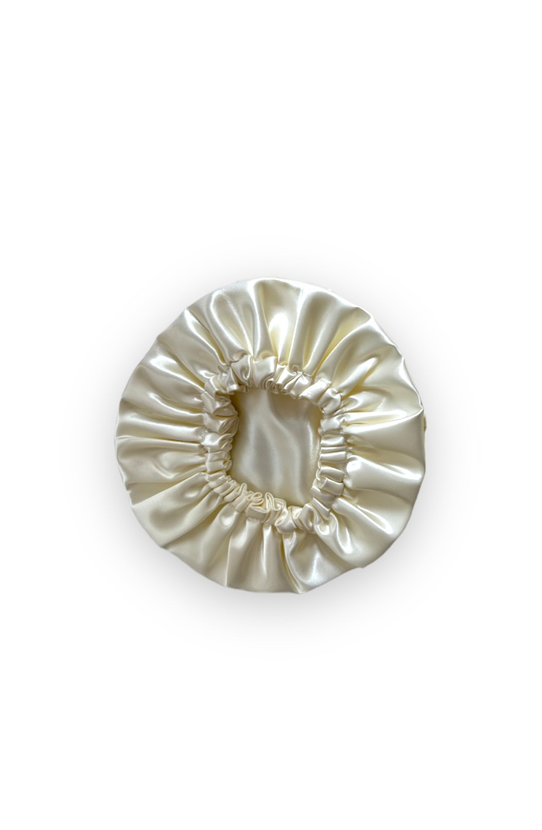 Beige Reversible Kids Satin Hair Bonnet