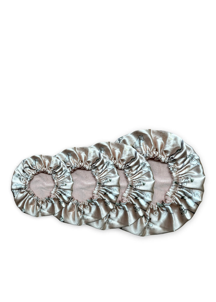 Mummy & Me Petal Dreams Kids Silk Hair Bonnet Set
