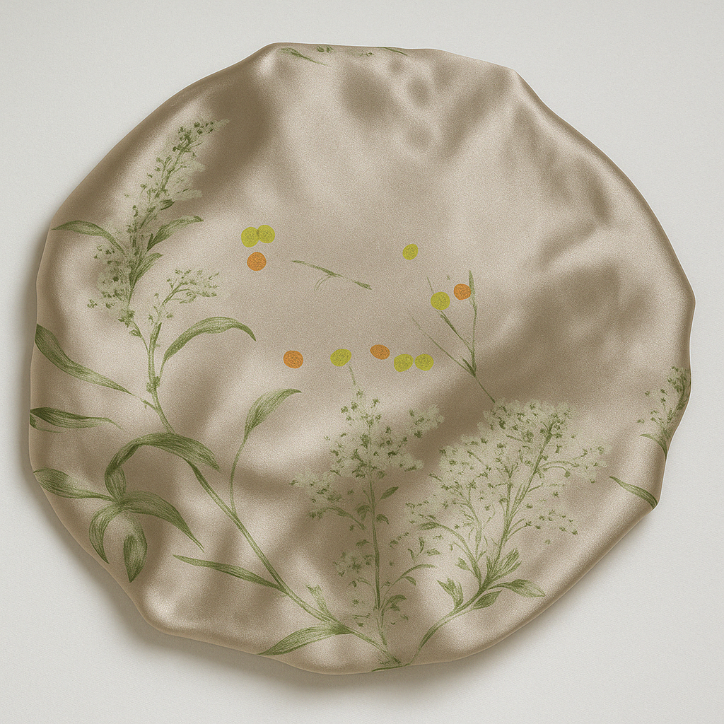 *Sample Fabric Sale* Aurabelle Reversible Silk + Satin Floral Hair Bonnet