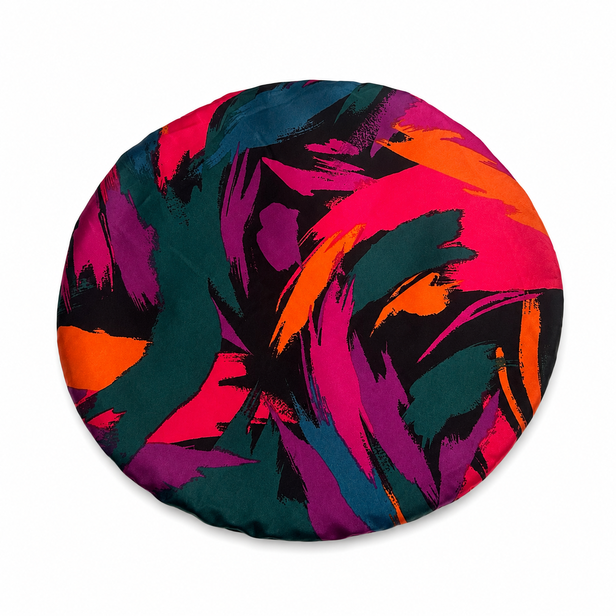 Electric Reverie Print Reversible Silk Hair Bonnet