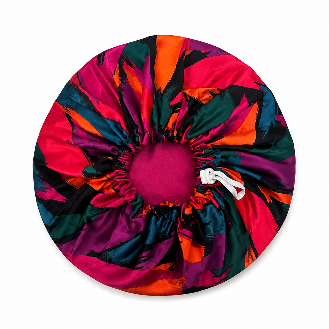 Electric Reverie Print Reversible Silk Hair Bonnet