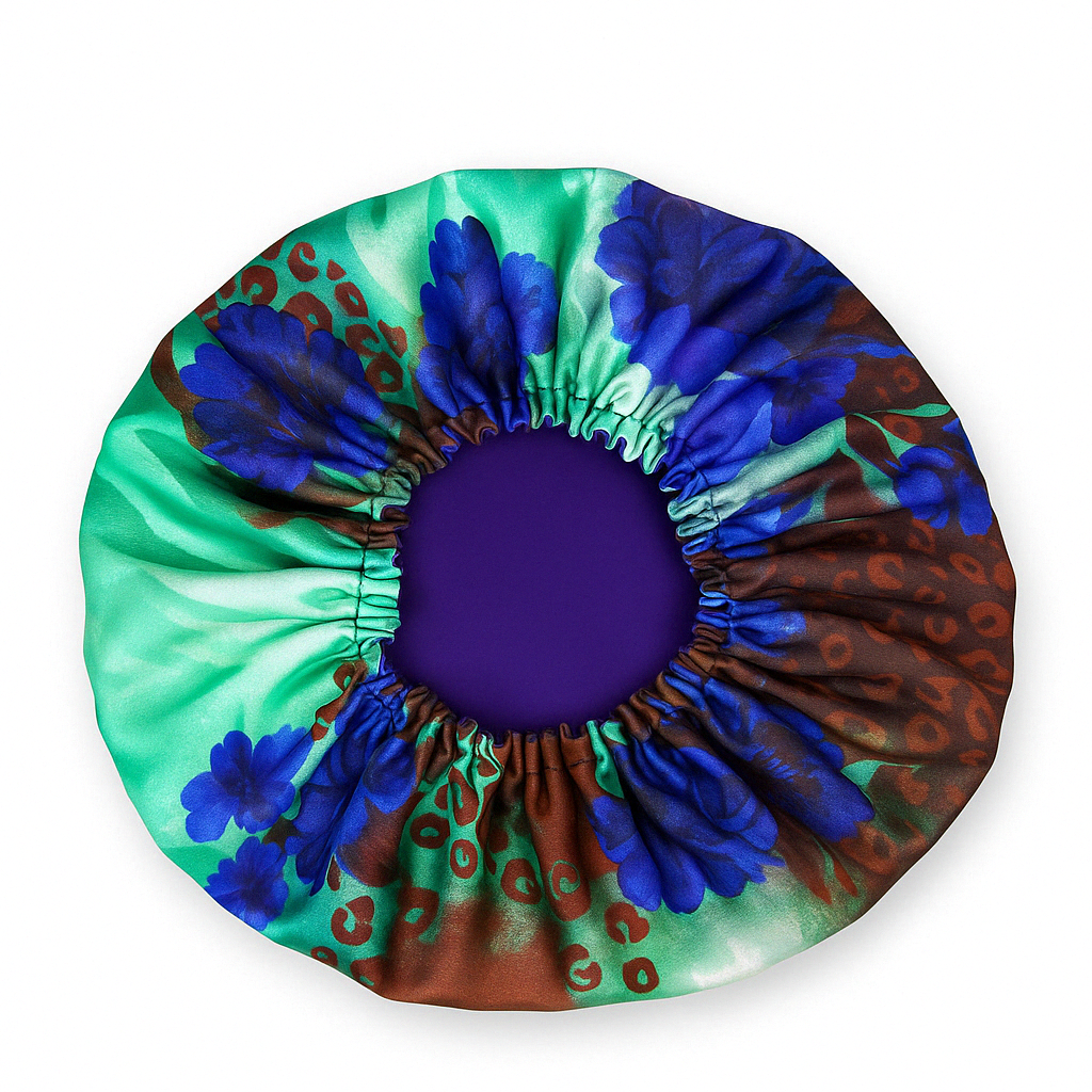 Regal Harmony Floral Reversible Silk Hair Bonnet