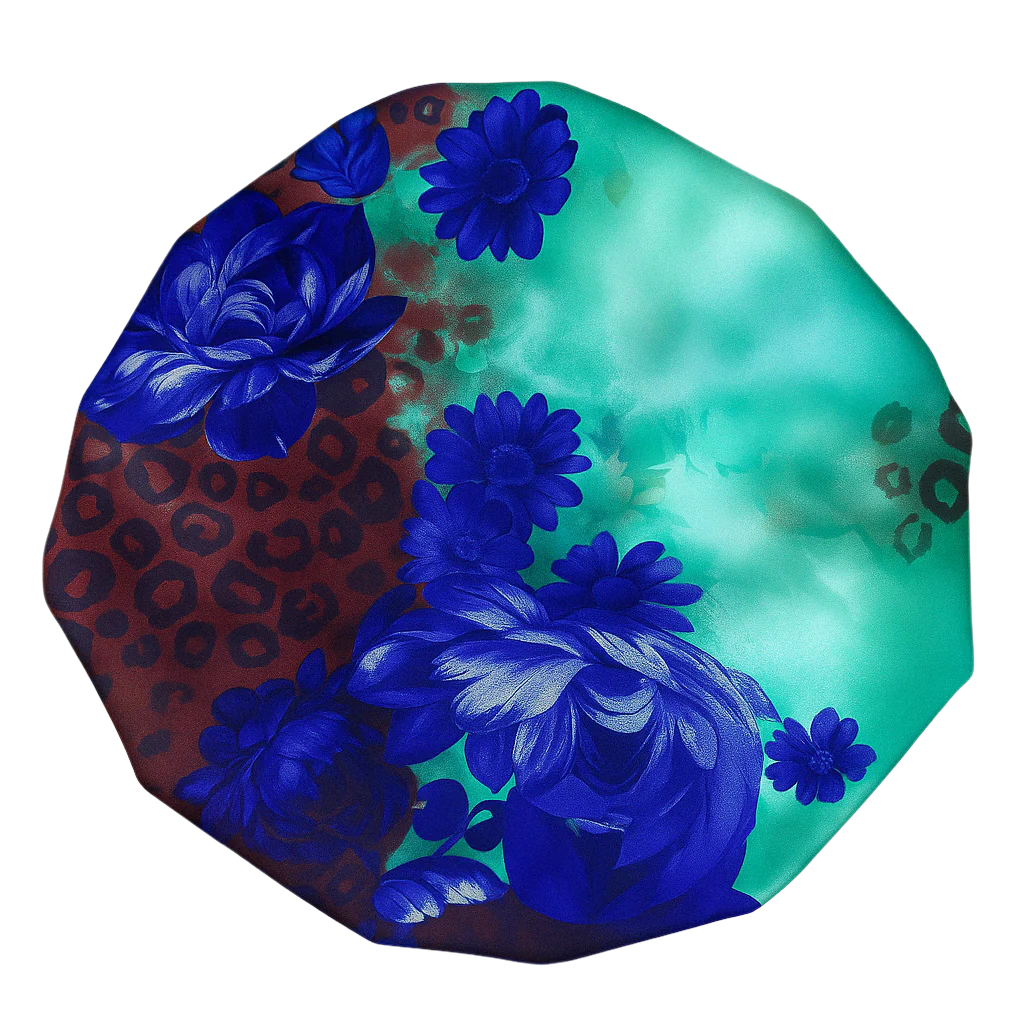 Regal Harmony Floral Reversible Silk Hair Bonnet