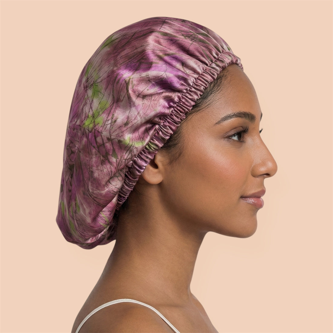 Berry Grove Abstract Print Reversible Silk Hair Bonnet