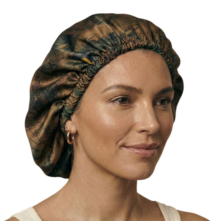 Rustic Jewel Floral Reversible Silk Hair Bonnet