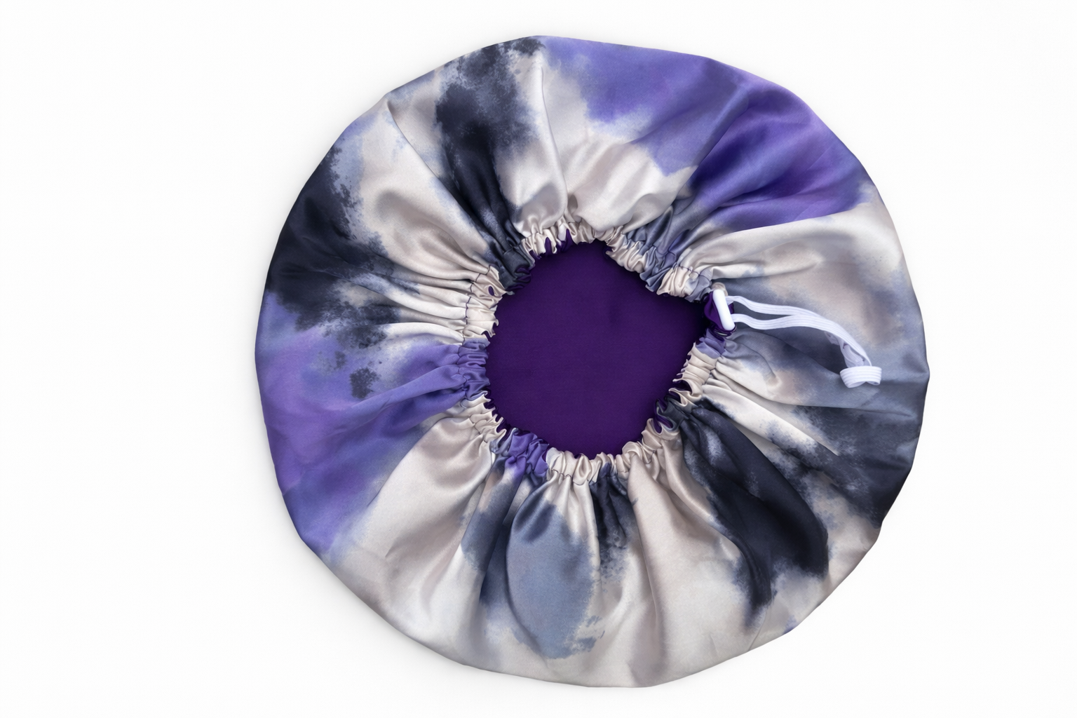 Royal Orchid Reversible Tie Dye Silk Hair Bonnet