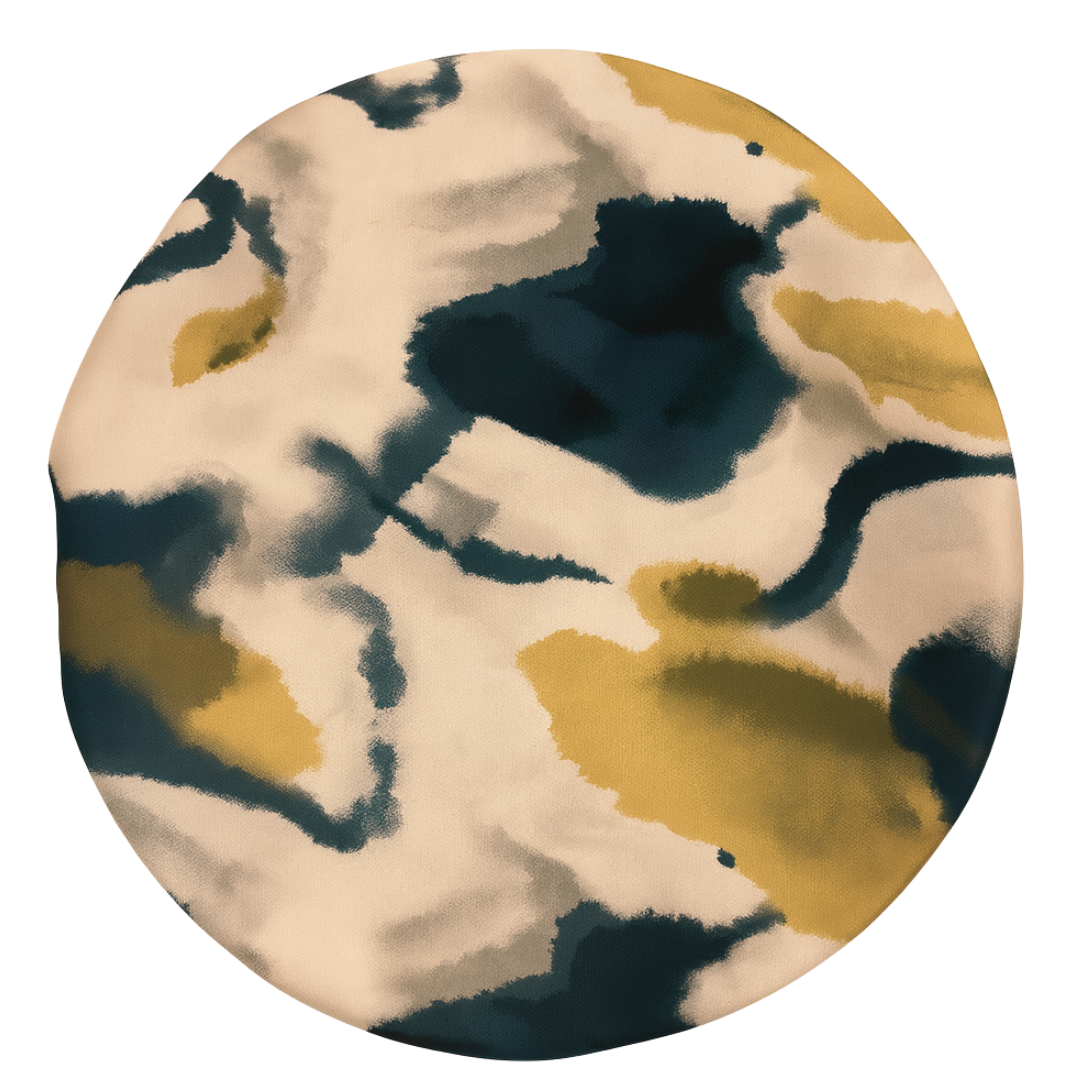 Lemon whisper Abstract Print Reversible Silk Hair Bonnet