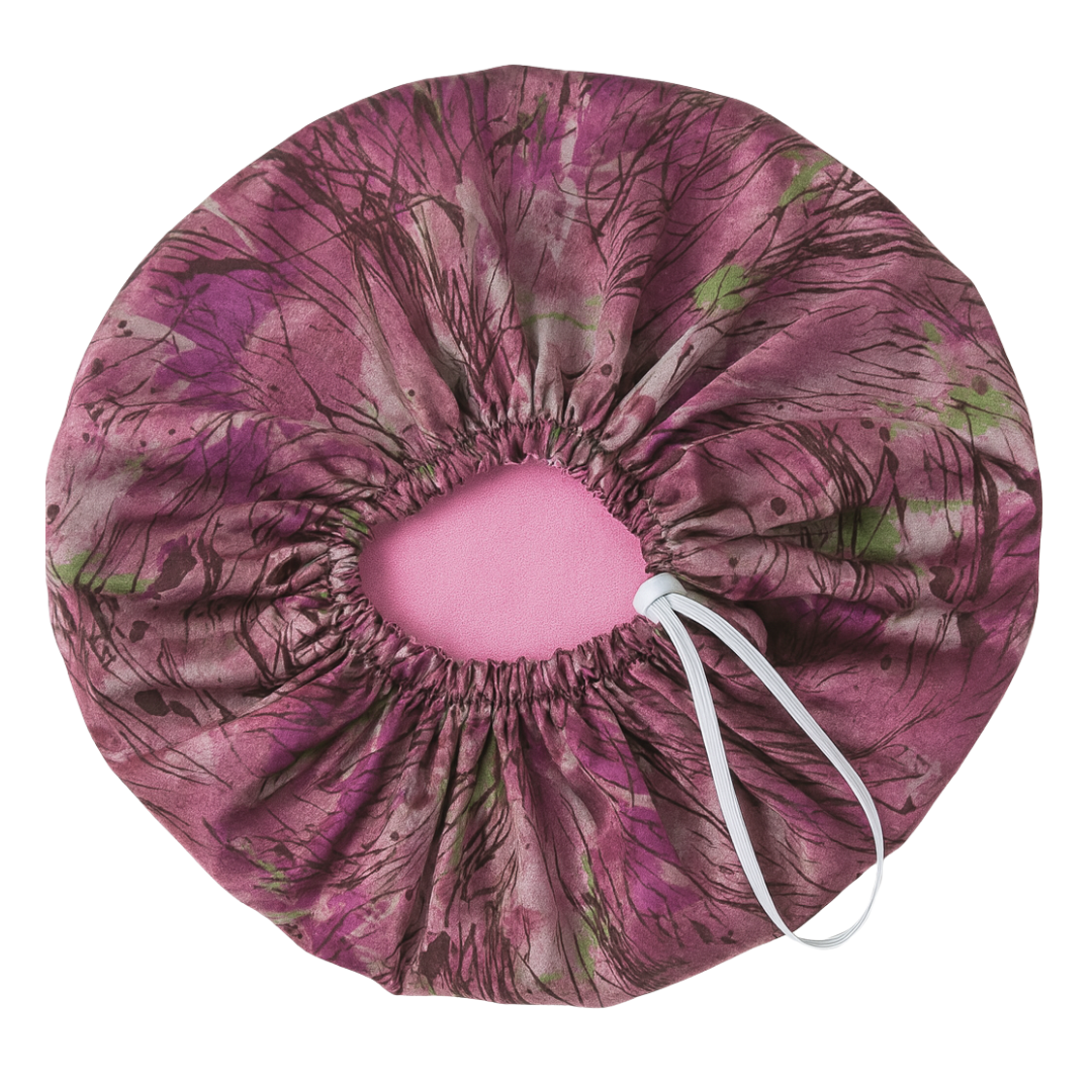 Berry Grove Abstract Print Reversible Silk Hair Bonnet