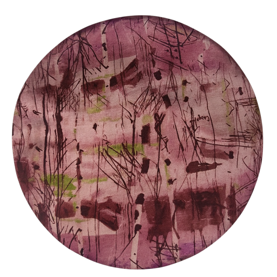 Berry Grove Abstract Print Reversible Silk Hair Bonnet