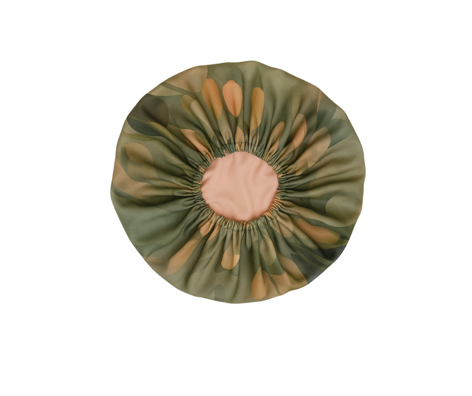 Sage Bloom Floral Kids Silk Hair Bonnet