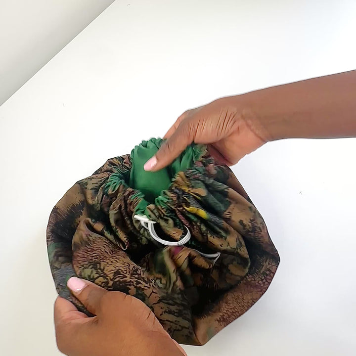 Rustic Jewel Floral Reversible Silk Hair Bonnet