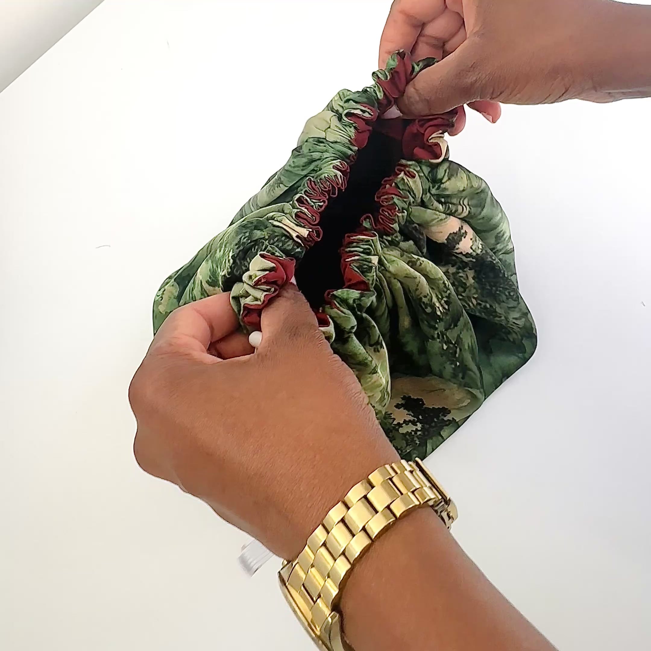 Botaniq Whisper Floral Reversible Silk Hair Bonnet