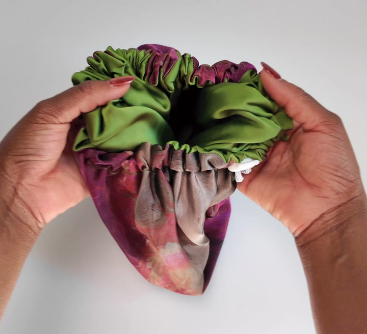 Earthly Romance Reversible Silk Hair Bonnet