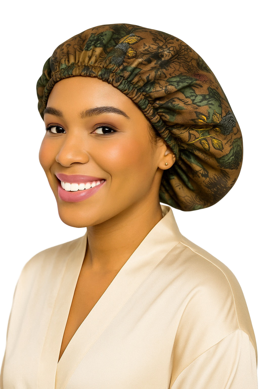 Rustic Jewel Floral Reversible Silk Hair Bonnet